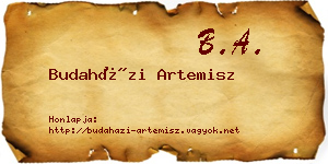 Budaházi Artemisz névjegykártya
